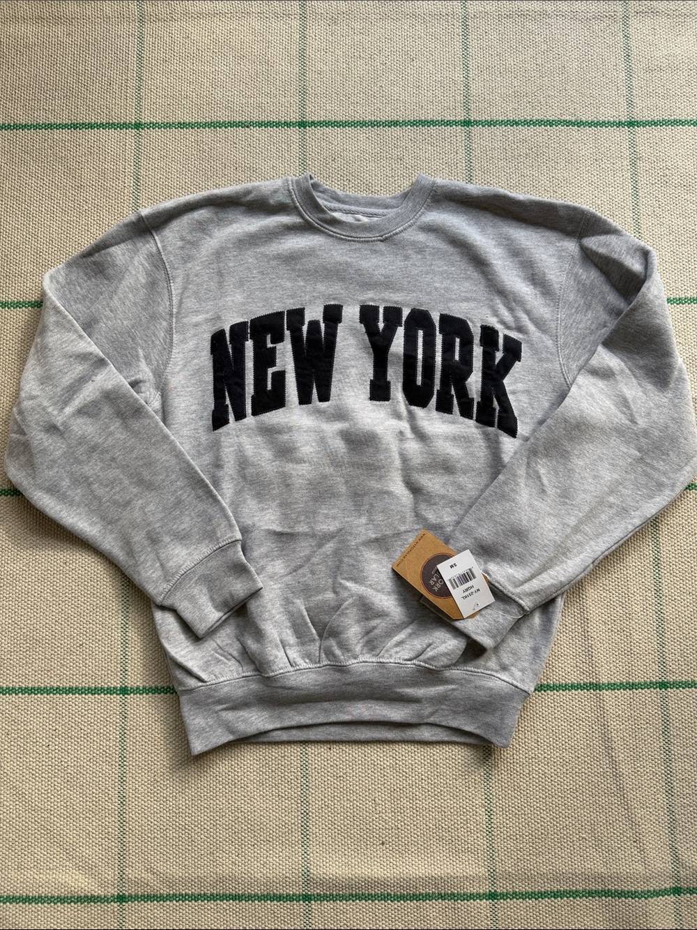 Grey 'New York' Crewneck Sweatshirt - Classic Everyday Pullover